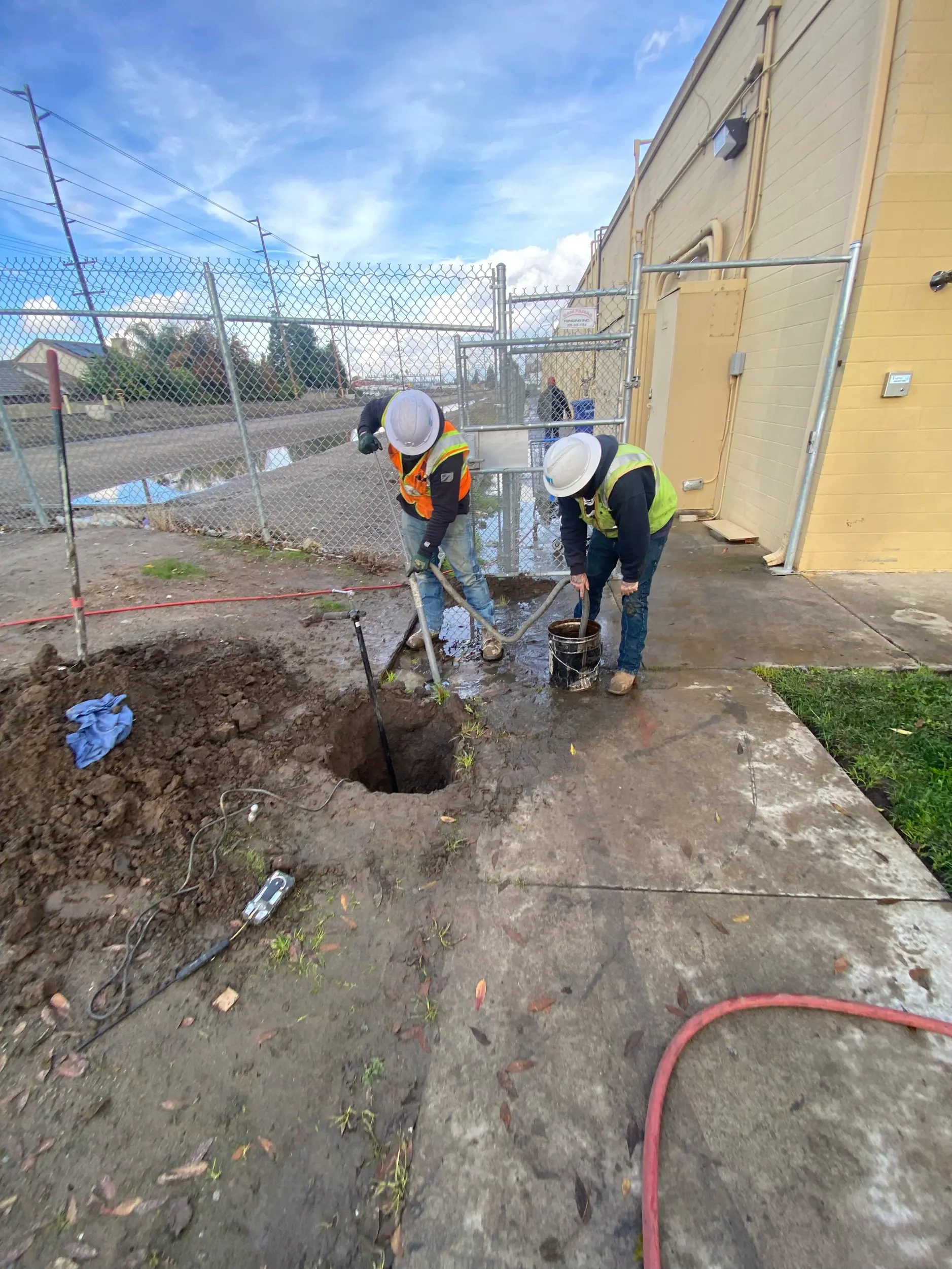 Teeples Plumbing crew providing commercial plumbing in Modesto, CA
